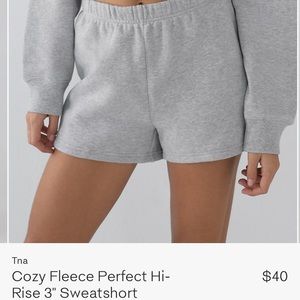 TNA cozy AF hi rise short 3” short